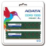 A-DATA 240pin Unbuffered DIMM DDR3-1333(PC3-10600)4GB(2GBx2)CL9.0 AD3U1333C2G9-2