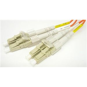エイム電子 光ケーブル 2心メガネ 2φ 両端LCコネクタ(Duplex) マルチモード(62.5/125) オレンジ色 1m AFP2-DLC/DLC-62-01