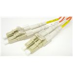 エイム電子 光ケーブル 2心メガネ 2φ 両端LCコネクタ(Duplex) マルチモード(62.5/125) オレンジ色 20m AFP2-DLC/DLC-62-20