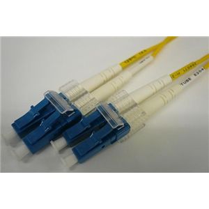 エイム電子 光ケーブル 2心メガネ 2φ 両端LCコネクタ(Duplex) シングルモード 黄色 10m AFP2-DLC/DLC-SM-10