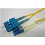 エイム電子 光ケーブル 2心メガネ 2φ LC/SCコネクタ(Duplex) シングルモード 黄色 3m AFP2-DLC/DSC-SM-03