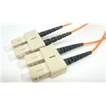エイム電子 光ケーブル 2心メガネ 2φ 両端SCコネクタ(Duplex) マルチモード(50/125) オレンジ色 20m AFP2-DSC/DSC-50-20