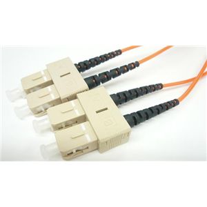 エイム電子 光ケーブル 2心メガネ 2φ 両端SCコネクタ(Duplex) マルチモード(62.5/125) オレンジ色 15m AFP2-DSC/DSC-62-15