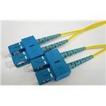 エイム電子 光ケーブル 2心メガネ 2φ 両端SCコネクタ(Duplex) シングルモード 黄色 3m AFP2-DSC/DSC-SM-03