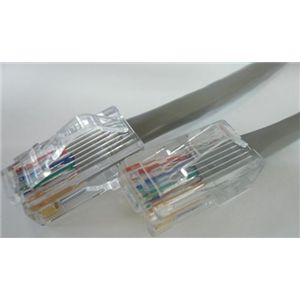 エイム電子 CAT5eケーブル 両端RJ45(PANDUIT) ブーツ無し 撚り線/ストレート結線 グレー 7m C5ES-ST-GY-07P