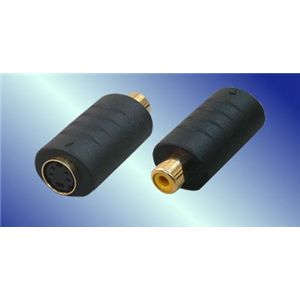 アクロス S端子変換アダプタ S端子メス-RCAピンメス AVC-181