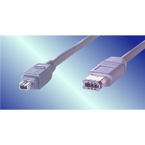 アクロス IEEE1394ケーブル 2m4P-6P グレー AIE896