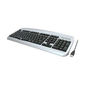 アクロス USBスクロールキーボード シルバー ASB-KYSK