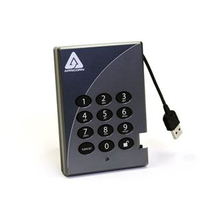 APRICORN AES暗号化エンクリプションHDD　Aegis Padlock - USB 2.0　500GB A25-PL256-500