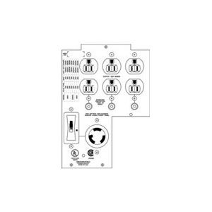 APC Backplate Kit w/(6)5-15R (1)L5-30R for SUA2200/SUA3000 SUA027
