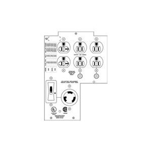 APC Backplate Kit w/(4)5-15R (2)5-20R (1)L5-20R for SUA2200/SUA3000 SUA029