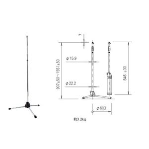 オーディオテクニカ マイクスタンド AT8653S