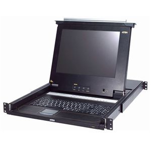 ATEN 16ポートドロワータイプKVMスイッチ 15インチモニタ ショートタイプレールキット付属 1.8mケーブル2本付属 CL-1216LJJS/ATEN