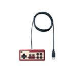 BUFFALO USBゲームパッド 8ボタン デジタル対応 ファミコン風 レッド BGCFC801RDA