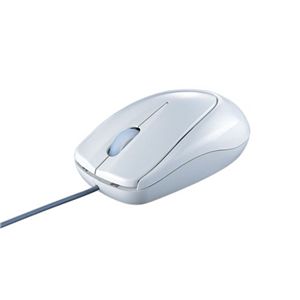 BUFFALO 光学式有線マウス USB接続 Mサイズ 白箱 RoHS対応 ライトグレー BOMUMLGA