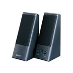 BUFFALO スピーカー 3.5mmミニプラグ接続 内蔵電源 ブラック BSPKMA10BKA