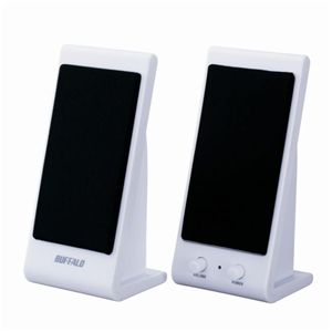 BUFFALO スピーカー USB接続 コンセント不要 1W(ホワイト) BSSP01UWH