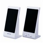 BUFFALO スピーカー USB接続 コンセント不要 1W(ホワイト) BSSP01UWH