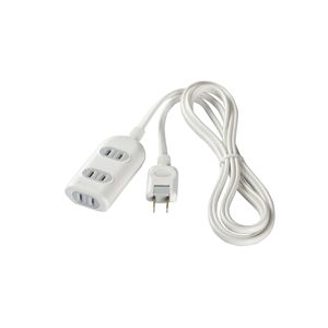 BUFFALO OAタップ 2ピン 3個口 トラッキング防止プラグ 1m ホワイト BSTA23A10WH