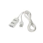 BUFFALO OAタップ 2ピン 3個口 トラッキング防止プラグ 2m ホワイト BSTA23A20WH