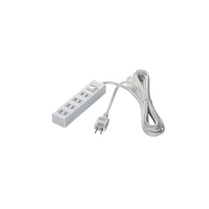 BUFFALO OAタップ 2ピン 4個口 雷サージ 集中スイッチ付 2.5m ホワイト BSTA24F25WH