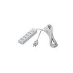 BUFFALO OAタップ 2ピン 4個口 雷サージ 集中スイッチ付 2.5m ホワイト BSTA24F25WH