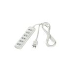 BUFFALO OAタップ 2ピン 6個口 ほこり防止シャッター付 5m ホワイト BSTA26B50WH