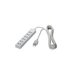 BUFFALO OAタップ 2ピン 6個口 雷サージ付 2.5m ホワイト BSTA26D25WH