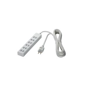 BUFFALO OAタップ 2ピン 6個口 雷サージ付 5m ホワイト BSTA26D50WH