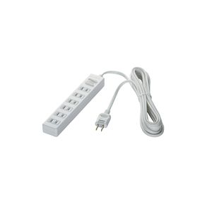 BUFFALO OAタップ 2ピン 6個口 雷サージ 集中スイッチ付 2.5m ホワイト BSTA26F25WH