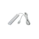 BUFFALO OAタップ 2ピン 6個口 雷サージ 集中スイッチ付 5m ホワイト BSTA26F50WH