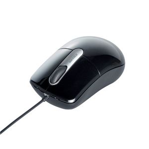 BUFFALO 光学式有線マウス USB接続 Mサイズ 延長ケーブル付 ブラック BSMOU05MBK