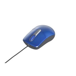 BUFFALO 光学式有線マウス USB接続 Mサイズ 延長ケーブル付 ブルー BSMOU05MBL