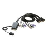 BUFFALO パソコン自動切替器 DVI接続 リモートスイッチ付 ブラック BSKMD201BK