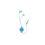 BUFFALO ステレオイヤフォン カナル式 巻き取りモデル ブルー BSEP08BL