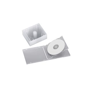 BUFFALO CD&DVDケース ハードタイプ クリア 2枚収納x5枚セット BSCD0325HCR