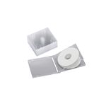 BUFFALO CD&DVDケース ハードタイプ クリア 3枚収納x5枚セット BSCD0335HCR