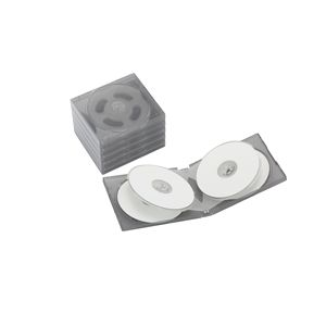 BUFFALO CD&DVDケース ソフトタイプ クリアブラック 6枚収納x5枚セット BSCD0365SCBK