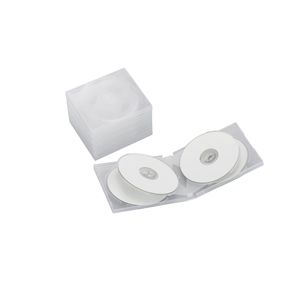 BUFFALO CD&DVDケース ソフトタイプ クリアホワイト 6枚収納x5枚セット BSCD0365SCWH