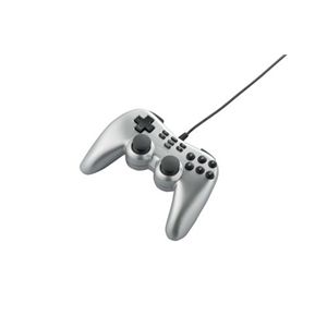 BUFFALO USBゲームパッド 16ボタン 連射・振動・マクロ機能 シルバー BSGP1601SV