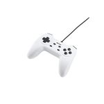 BUFFALO USBゲームパッド 10ボタン デジタル対応 連射機能 ホワイト BSGP1001WH