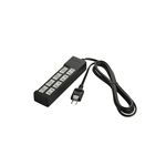 BUFFALO OAタップ 2ピン 4個口 雷サージ 個別スイッチ付 5m ブラック BSTA24E50BK