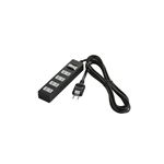 BUFFALO OAタップ 2ピン 4個口 雷サージ 集中スイッチ付 2.5m ブラック BSTA24F25BK