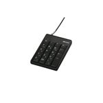 BUFFALO テンキーボード USBセツゾク 2ポートハブ付 19mmピッチ ブラック BSTKH02BK