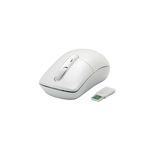 BUFFALO 光学式無線マウス 27MHz Mサイズ レシーバー収納 ホワイト BSMOW05MWH