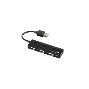 BUFFALO USB2.0Hub バスパワー 4ポート 個別スイッチ付 ブラック BSH4U08BK