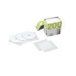 BUFFALO CD/DVD不織布ケース 片面収納タイプ 200枚入 ホワイト BSCD05H200WH