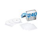 BUFFALO CD/DVD不織布ケース 2穴/両面収納タイプ 120枚入 ホワイト BSCD07H120WH