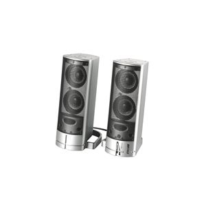 BUFFALO マルチメディアスピーカー ミニプラグ接続 USB電源 シルバー BSSP18USV