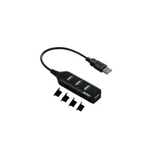 BUFFALO USB2.0Hub バスパワー 4ポート 延長ケーブル付 ブラック BSHT4UBK